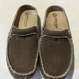 GECKO MAN Men’s“Walk Hero” Brown Slip-On Canvas Men's Shoes Size 11